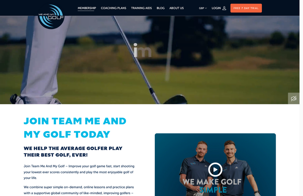 Website Design & Creation for golf instruction website URL 3