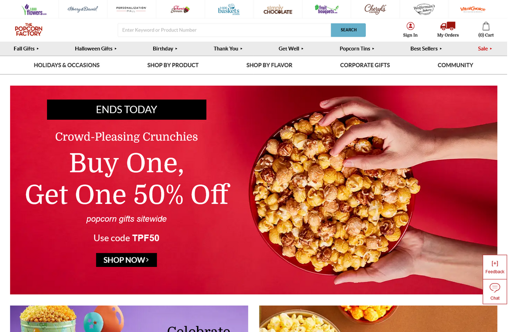 Website Design & Creation for gourmet popcorn shop website URL 3