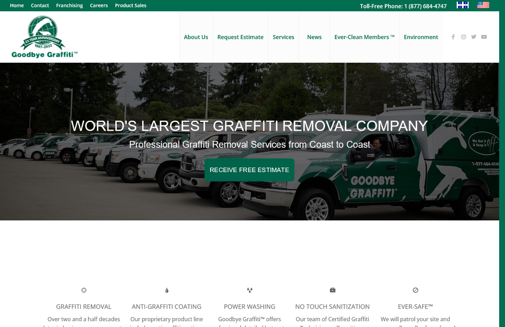 Website Design & Creation for graffiti removal website URL 4