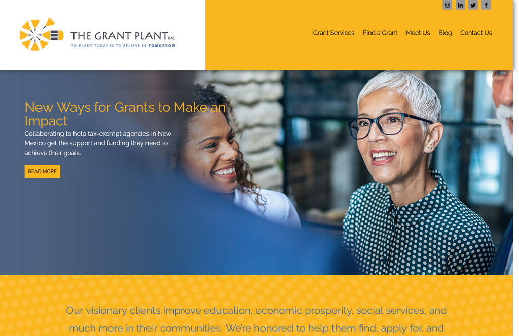 Website Design & Creation for grant writing website URL 2