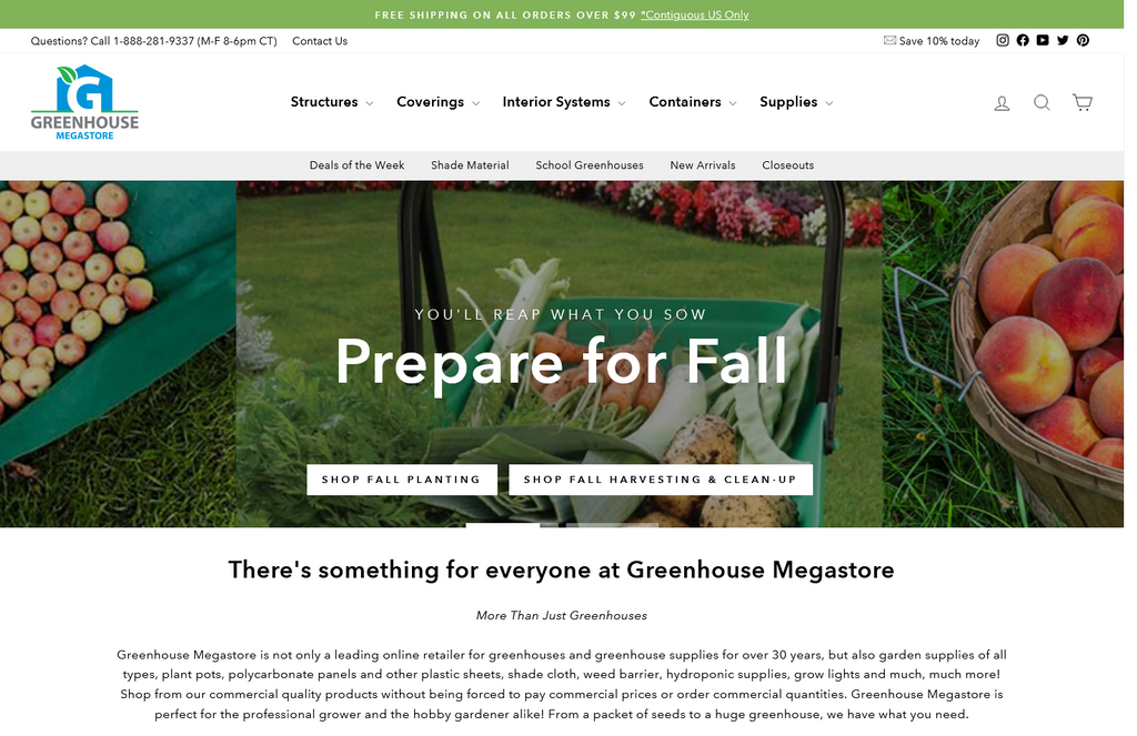 Website Design & Creation for greenhouse website URL 2