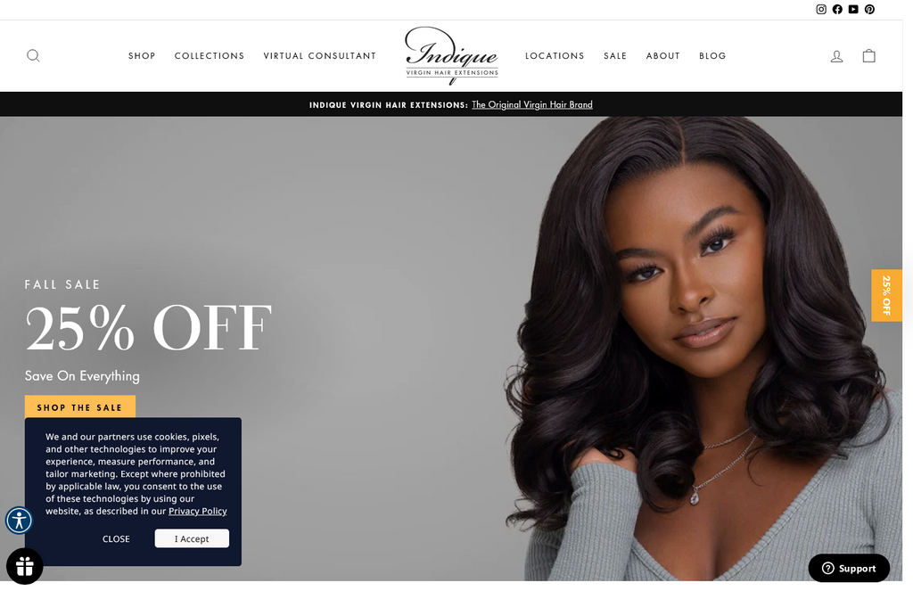 Website Design & Creation for hair extension website URL 3