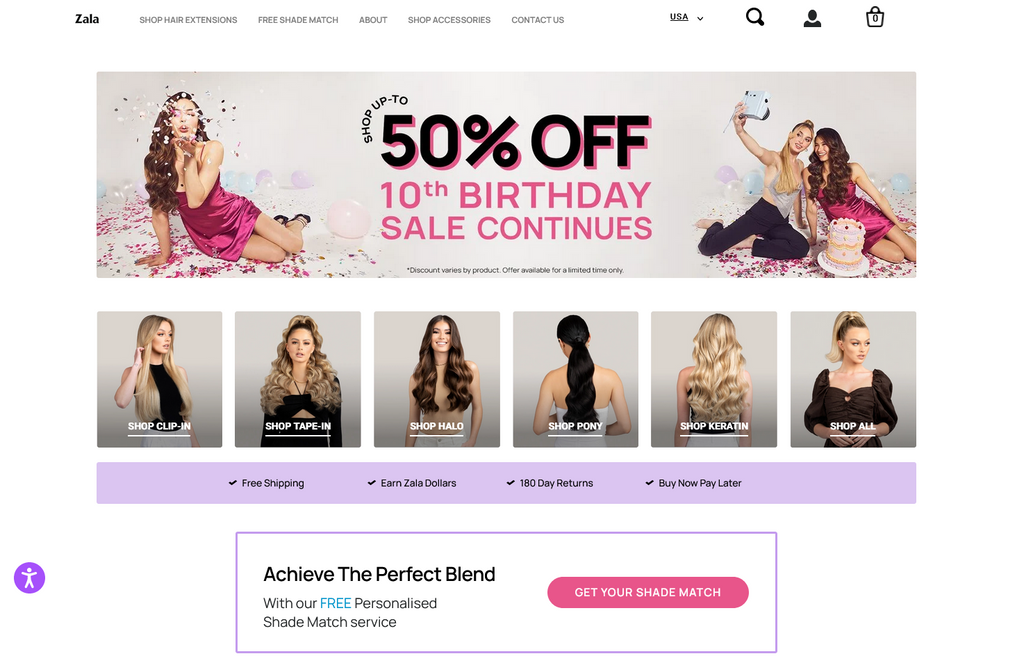 Website Design & Creation for hair extension website URL 5