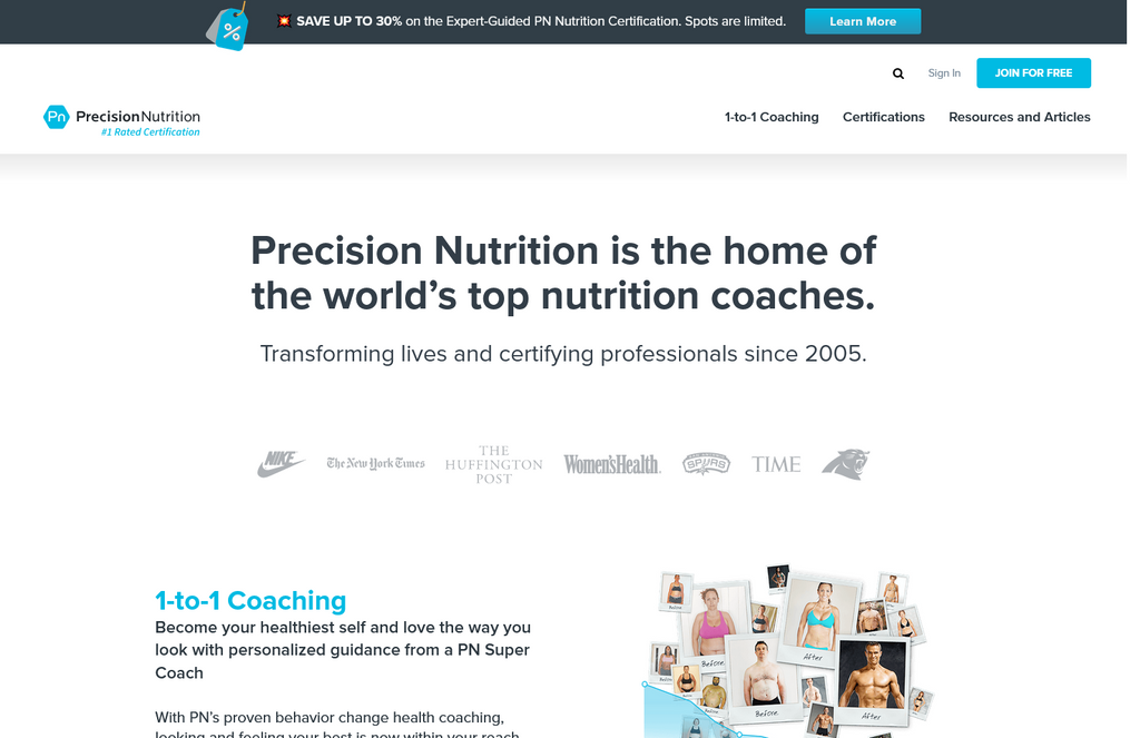Website Design & Creation for health coach website URL 1