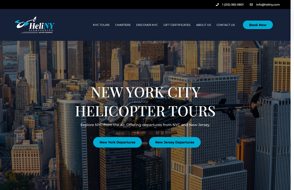 Website Design & Creation for helicopter tour website URL 3