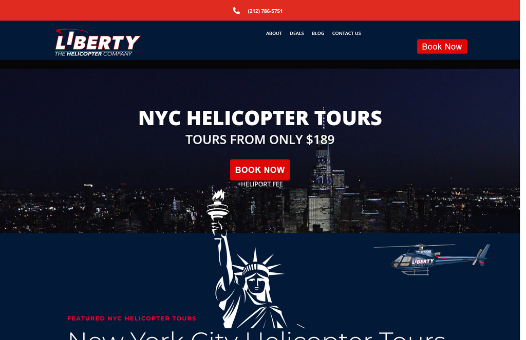 Website Design & Creation for helicopter tour website URL 5