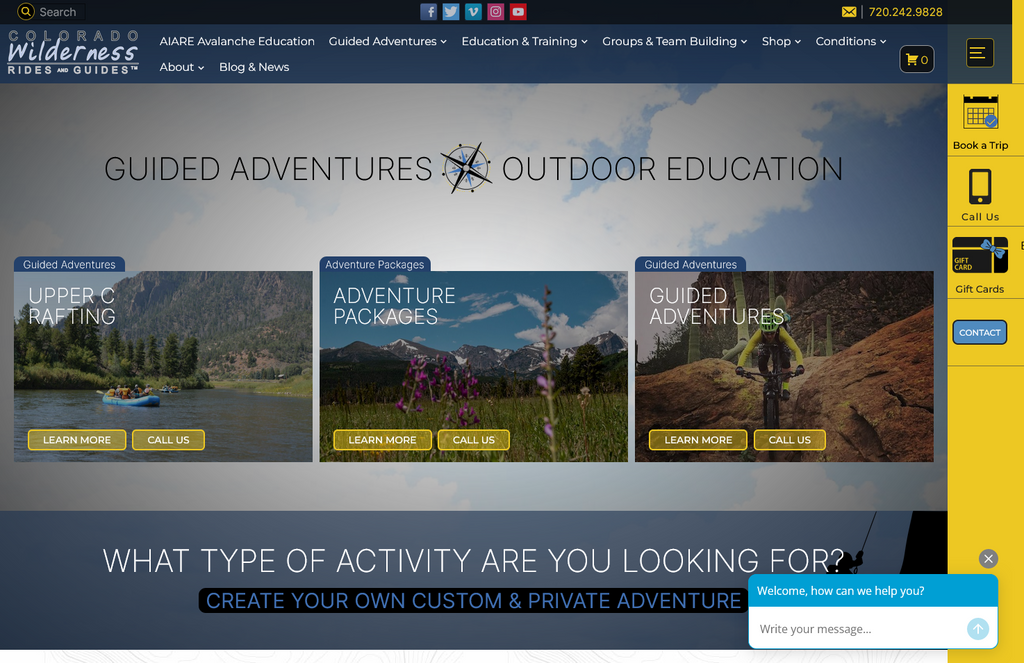 Website Design & Creation for hiking tour website URL 1