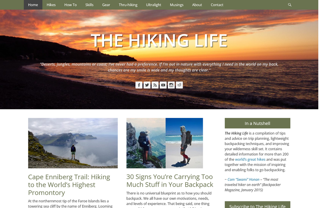 Website Design & Creation for hiking tour website URL 4