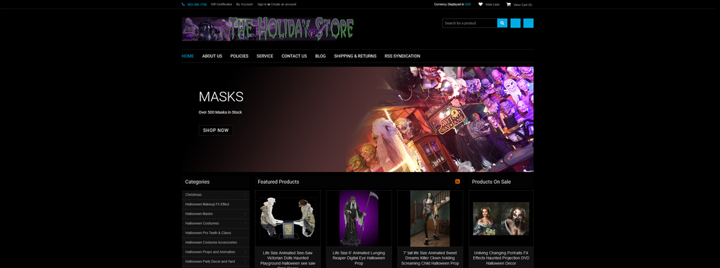 Website Design & Creation for holiday store website URL 3