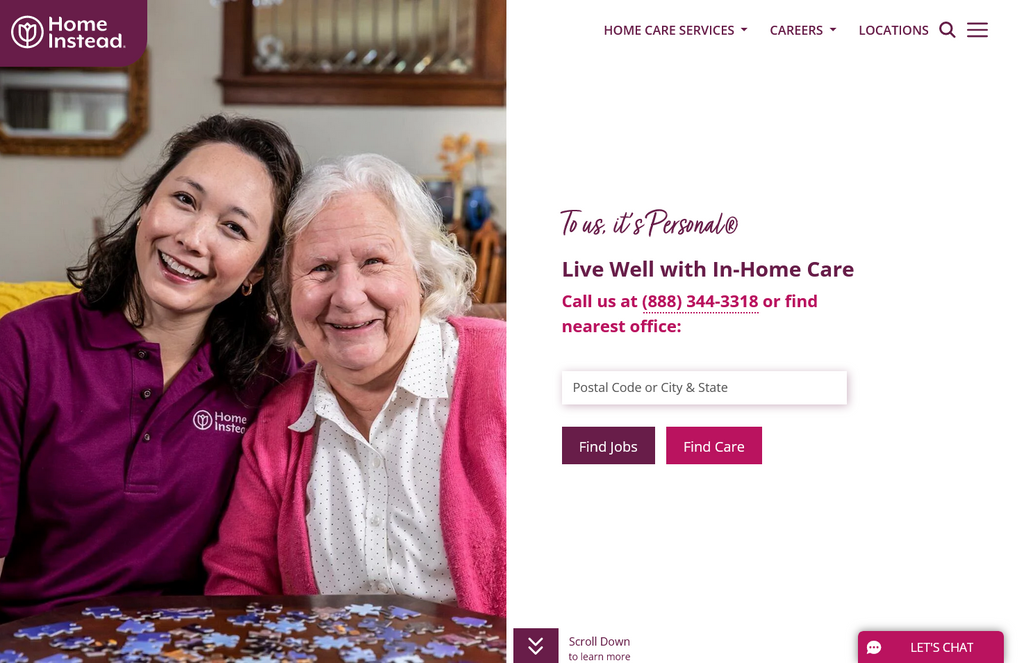 Website Design & Creation for home care website URL 2