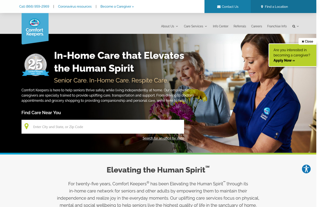 Website Design & Creation for home care website URL 3