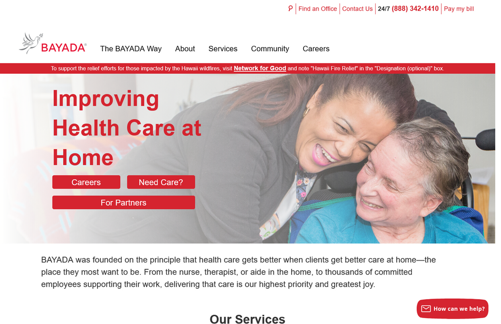 Website Design & Creation for home care website URL 5