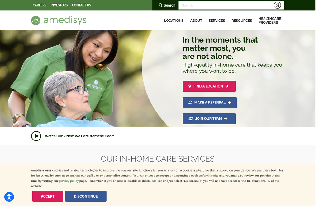 Website Design & Creation for home health care website URL 3