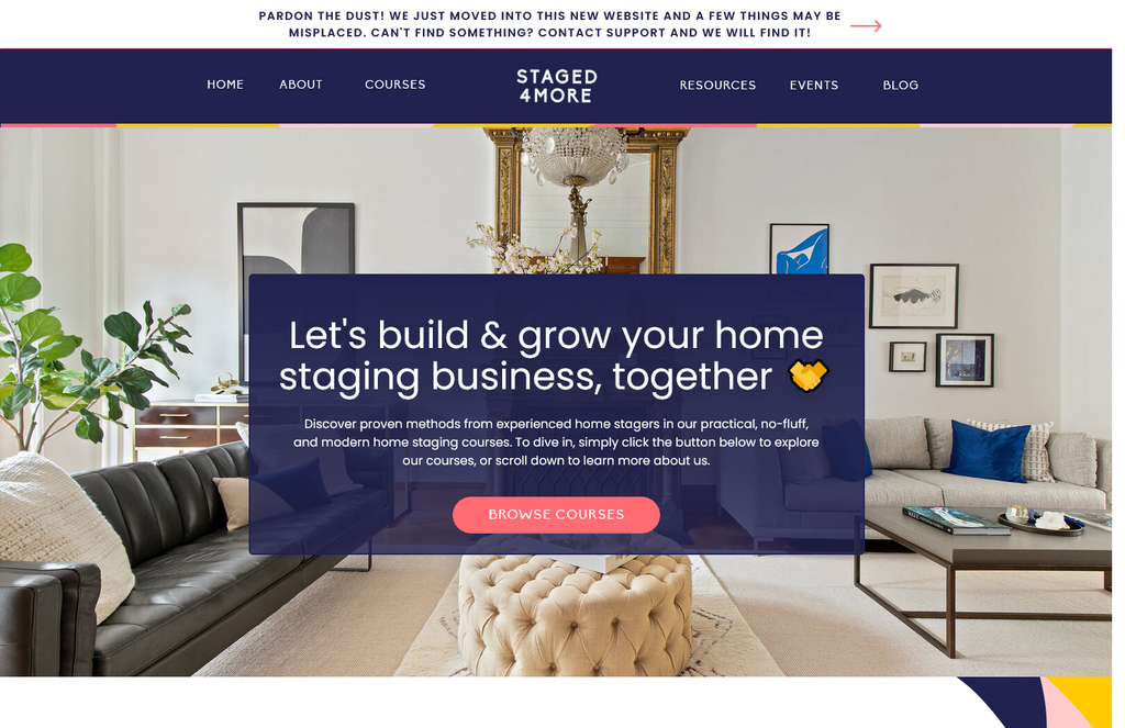 Website Design & Creation for home staging website URL 3