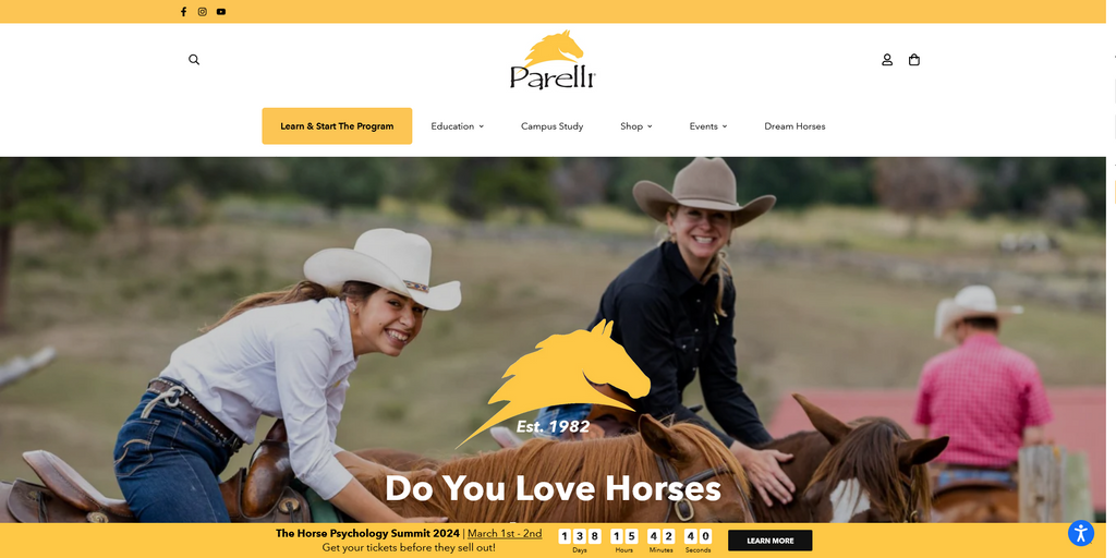 Website Design & Creation for horse training website URL 1