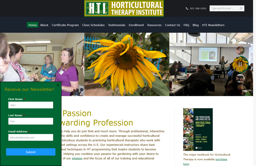 Website Design & Creation for horti cultural therapy website URL 2