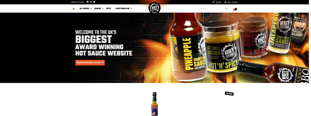 Website Design & Creation for hot sauce website URL 3