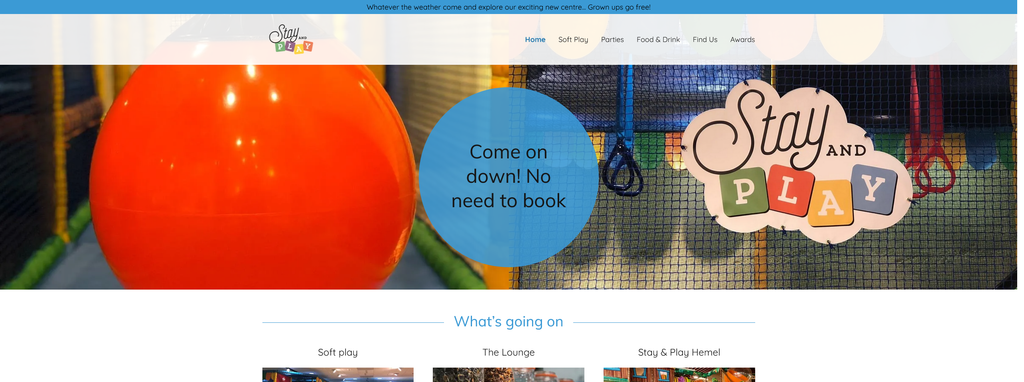 Website Design & Creation for indoor playground website URL 2