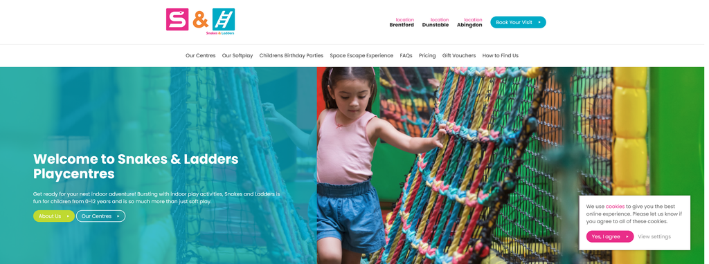 Website Design & Creation for indoor playground website URL 3