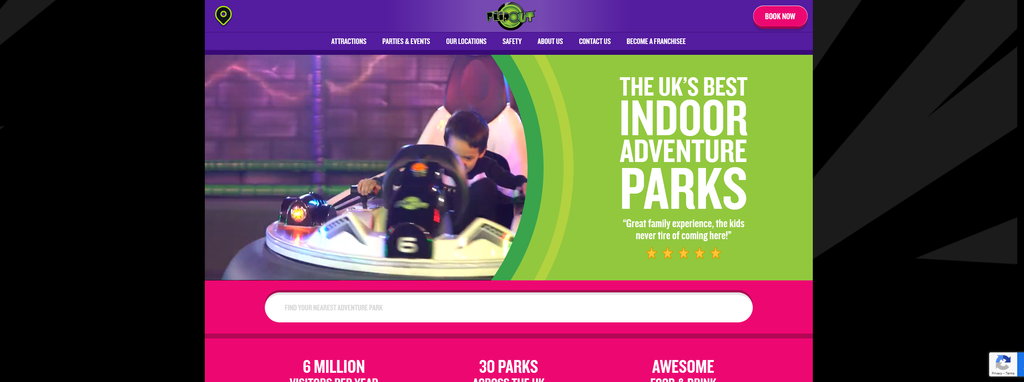Website Design & Creation for indoor trampoline park website URL 4