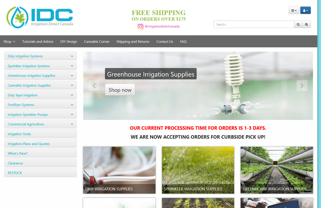 Website Design & Creation for irrigation website URL 4