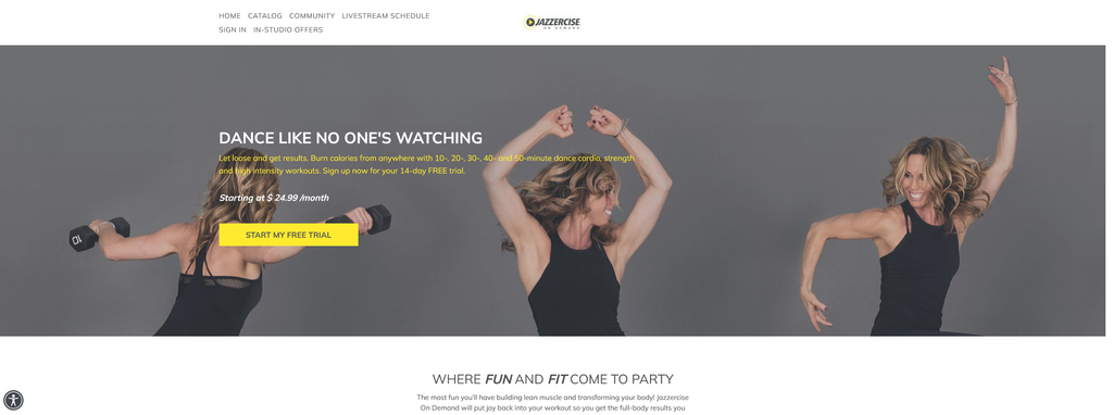 Website Design & Creation for jazzercise studio website URL 3