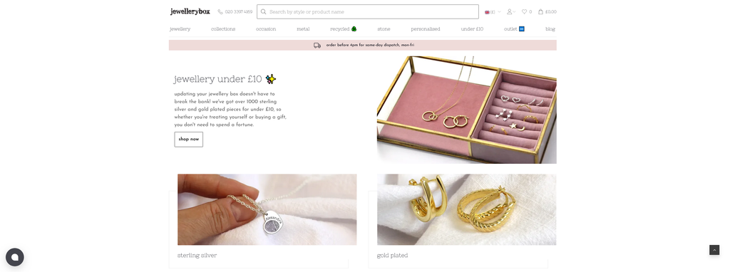 Website Design & Creation for jewellery retail website URL 5