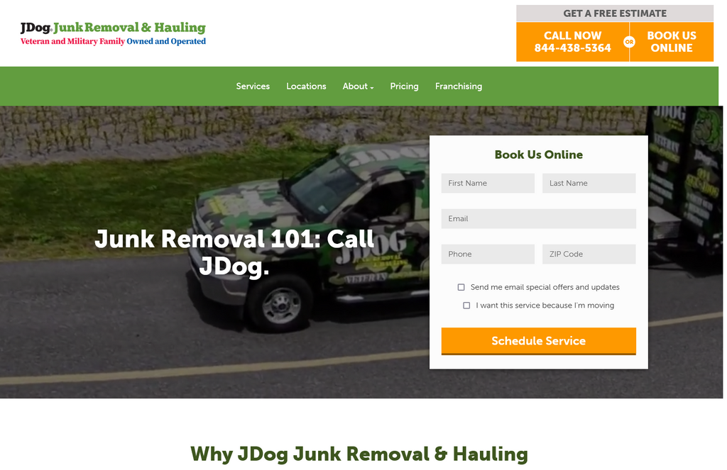 Website Design & Creation for junk removal website URL 4