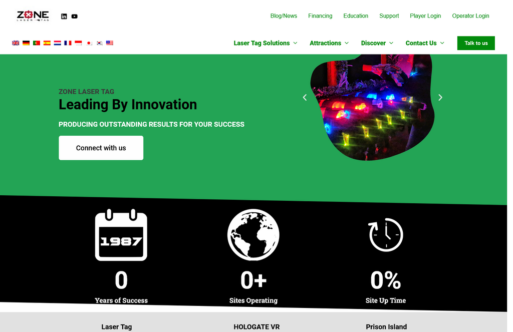 Website Design & Creation for laser tag website URL 1