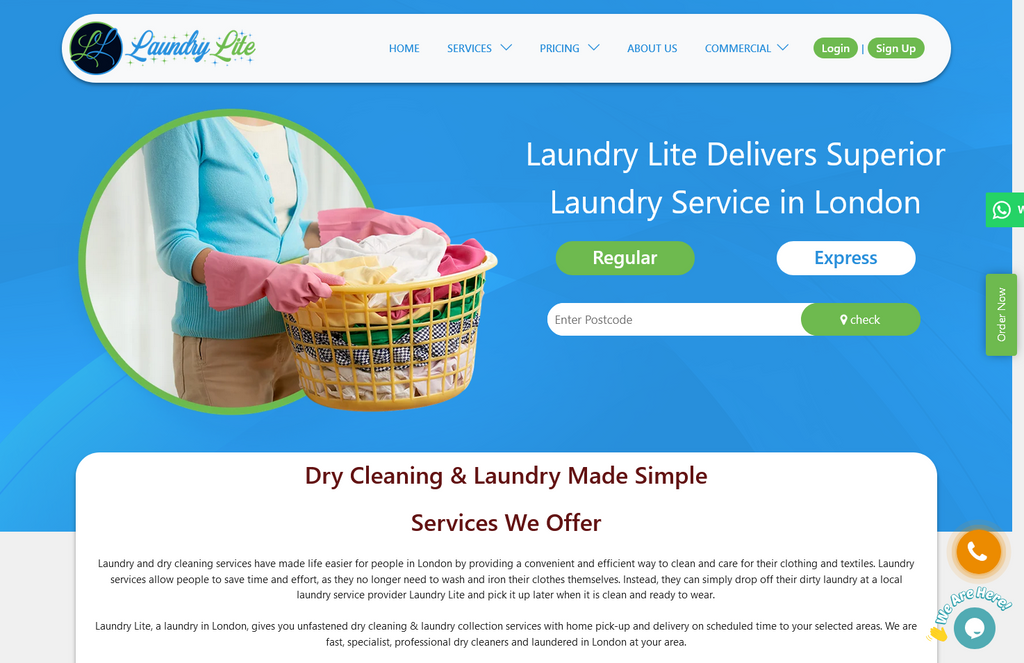 Website Design & Creation for laundromat website URL 5