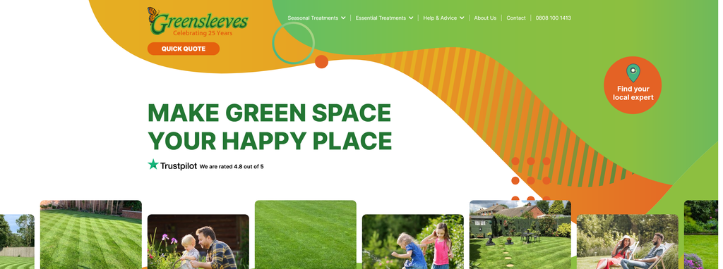 Website Design & Creation for lawn care website URL 2