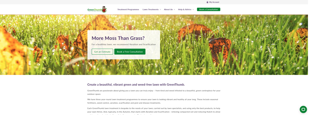 Website Design & Creation for lawn care website URL 5