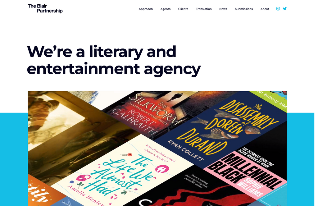 Website Design & Creation for literary agency website URL 4