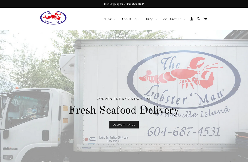 Website Design & Creation for lobster fishing store website URL 3