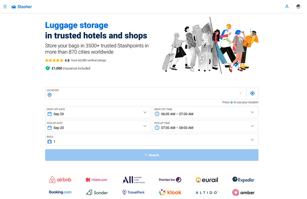 Website Design & Creation for luggage storage website URL 1