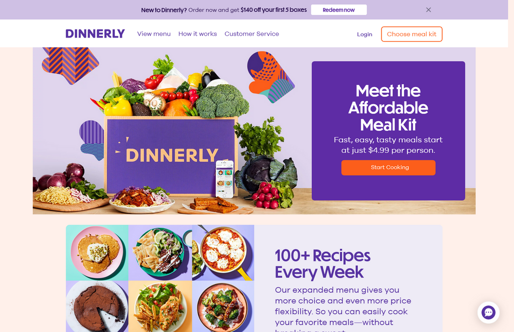 Website Design & Creation for meal preparation website URL 3