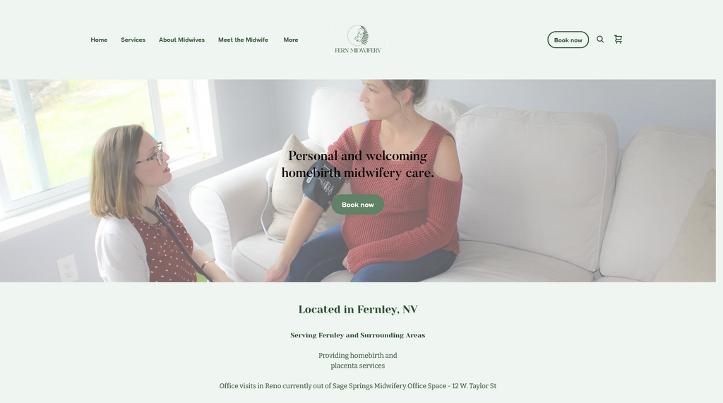 Website Design & Creation for midwifery website URL 1