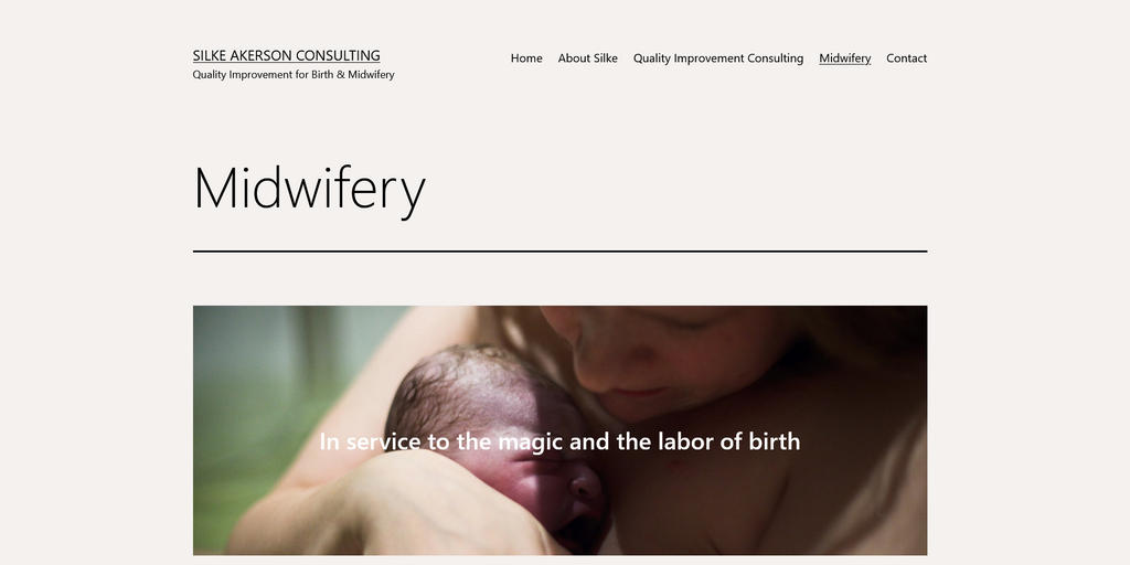 Website Design & Creation for midwifery website URL 4