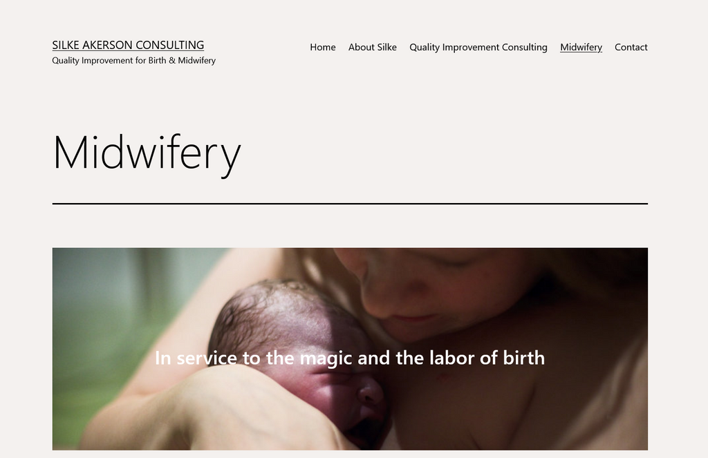 Website Design & Creation for midwifery website URL 5
