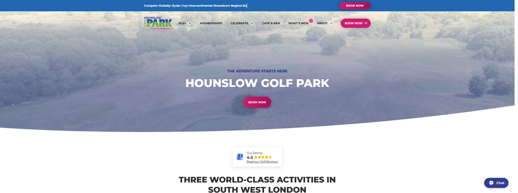 Website Design & Creation for miniature golf course website URL 5