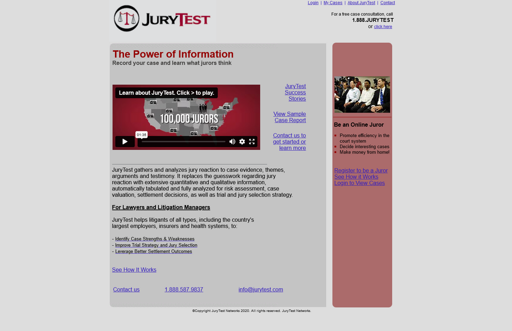 Website Design & Creation for mock jury website URL 4