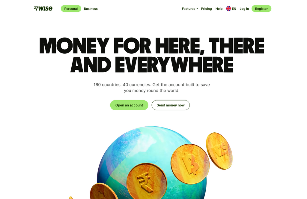 Website Design & Creation for money transfer service website URL 1