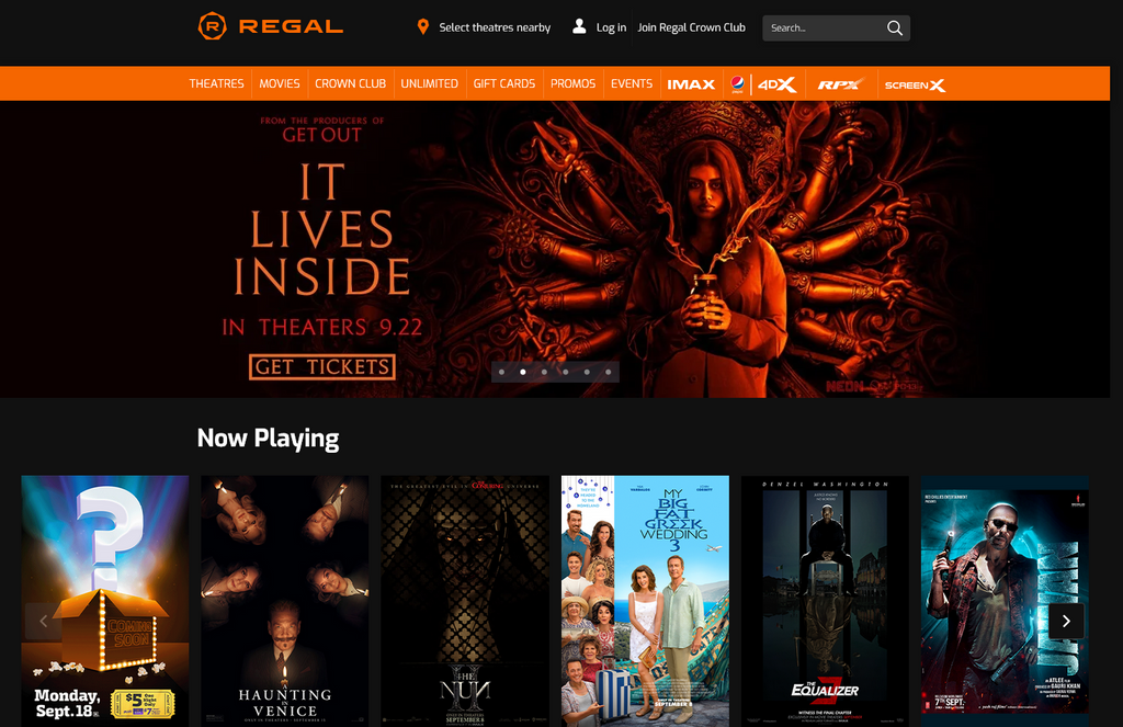 Website Design & Creation for movie theater website URL 2