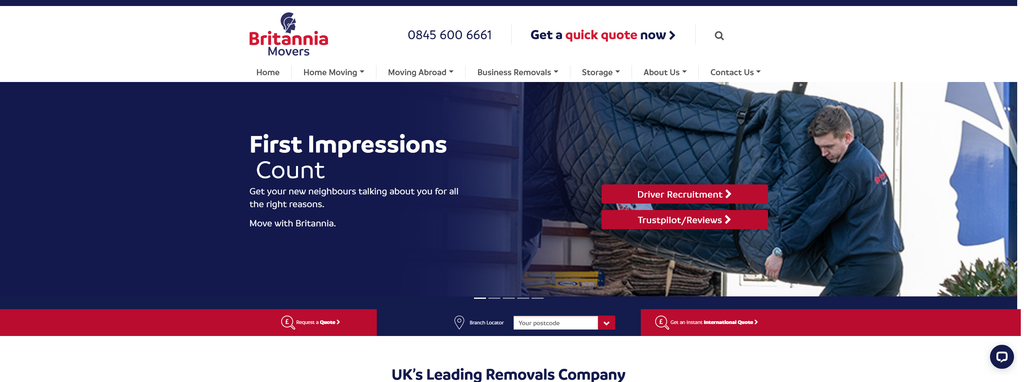 Website Design & Creation for moving company website URL 3