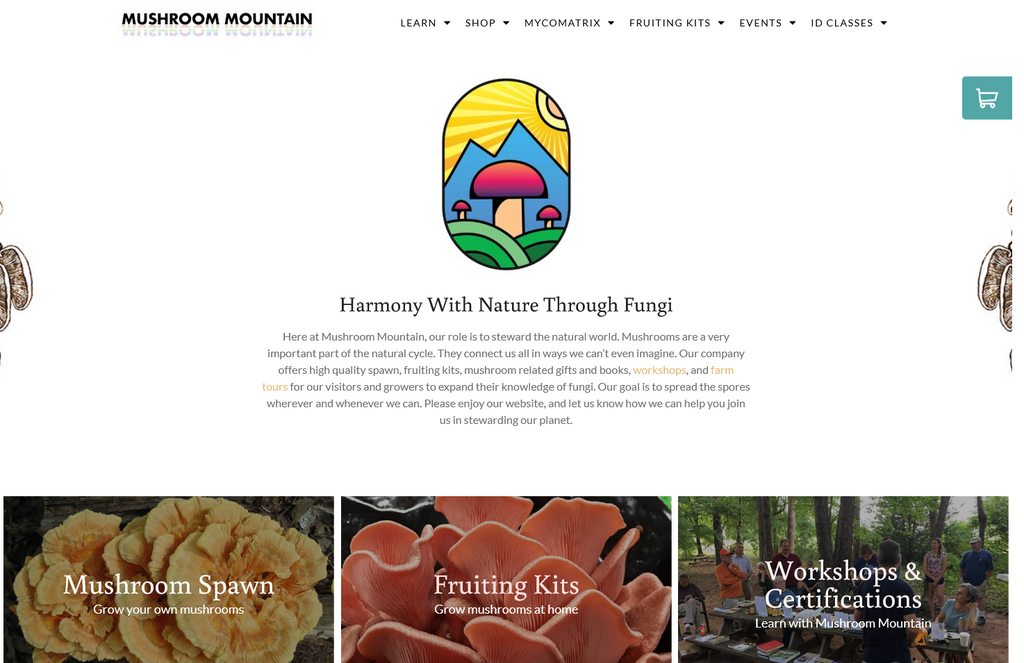 Website Design & Creation for mushroom farm website URL 2