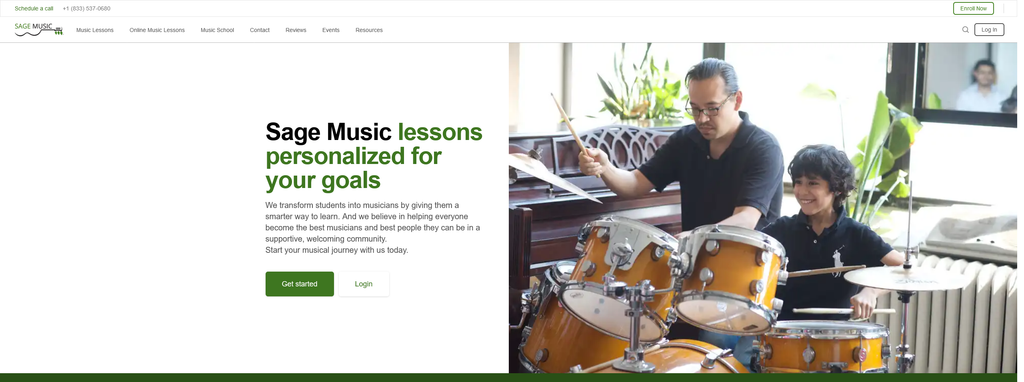 Website Design & Creation for music lessons website URL 2