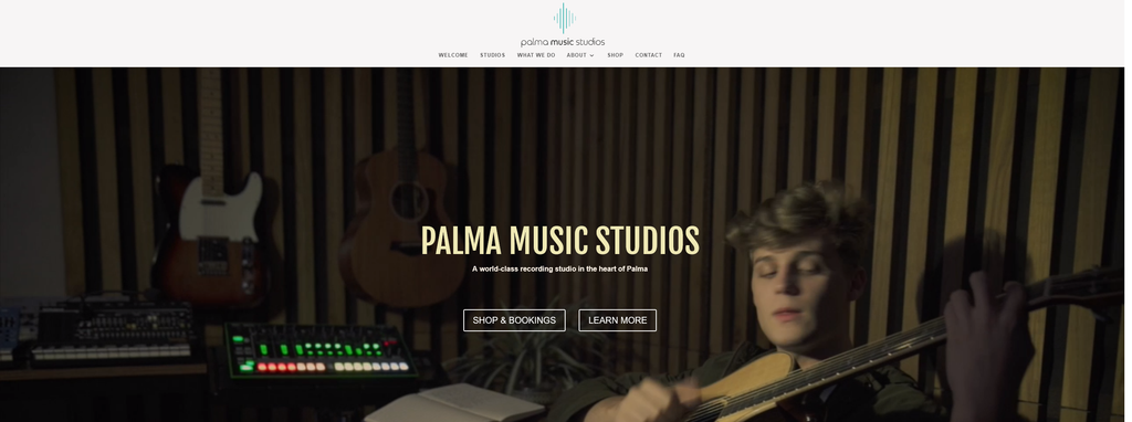 Website Design & Creation for music studio website URL 2