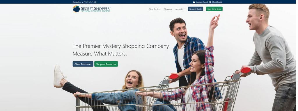 Website Design & Creation for mystery shopper website URL 2