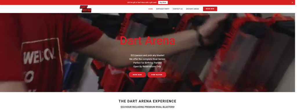 Website Design & Creation for nerf arena website URL 3