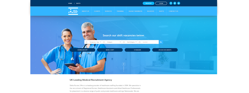Website Design & Creation for nursing agency website URL 3